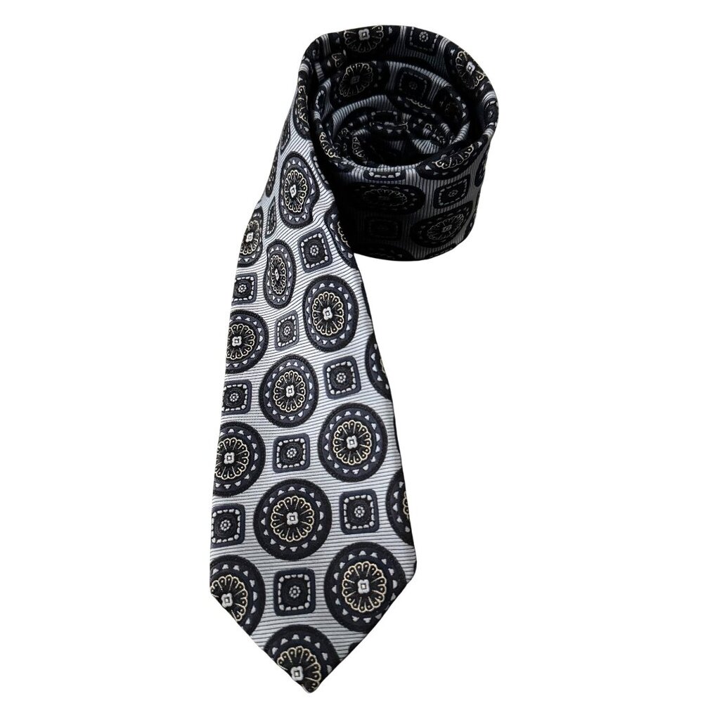 JOS. A. Bank Heritage Collection Mens 100% Silk Necktie Medallion Pattern